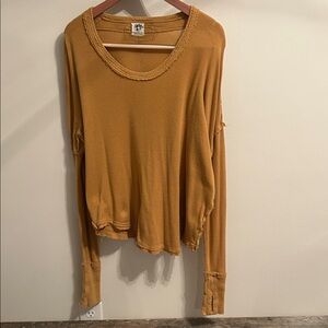 We The Free Golden Long Sleeve Top